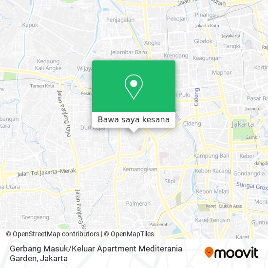 Peta Gerbang Masuk / Keluar Apartment Mediterania Garden