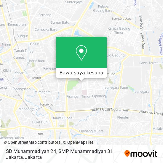 Peta SD Muhammadiyah 24, SMP Muhammadiyah 31 Jakarta