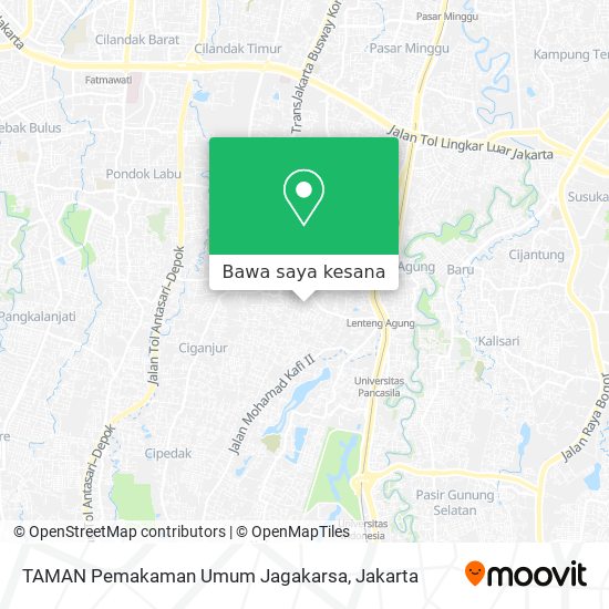 Peta TAMAN Pemakaman Umum Jagakarsa