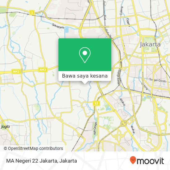 Peta MA Negeri 22 Jakarta