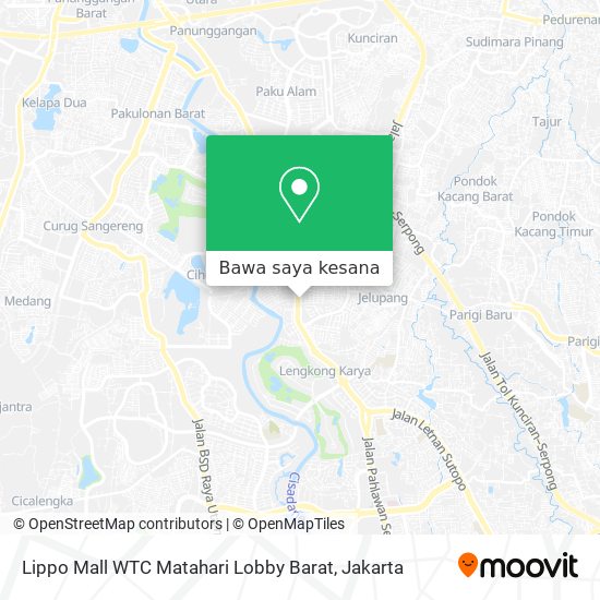 Peta Lippo Mall WTC Matahari Lobby Barat