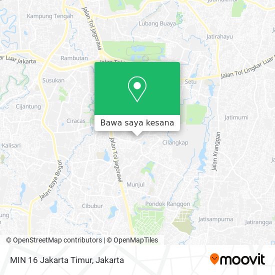 Peta MIN 16 Jakarta Timur