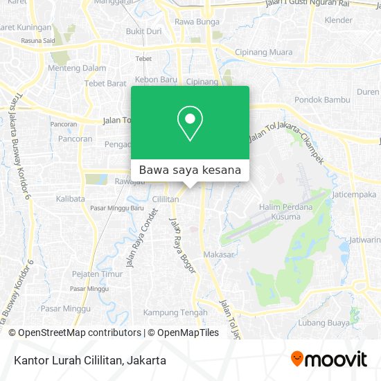 Peta Kantor Lurah Cililitan