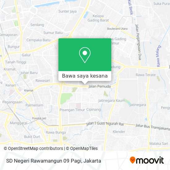 Peta SD Negeri Rawamangun 09 Pagi
