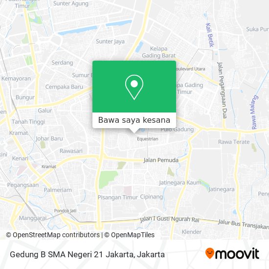 Peta Gedung B SMA Negeri 21 Jakarta