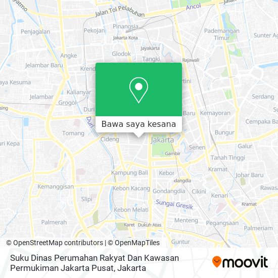 Peta Suku Dinas Perumahan Rakyat Dan Kawasan Permukiman Jakarta Pusat