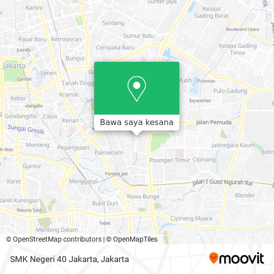 Peta SMK Negeri 40 Jakarta