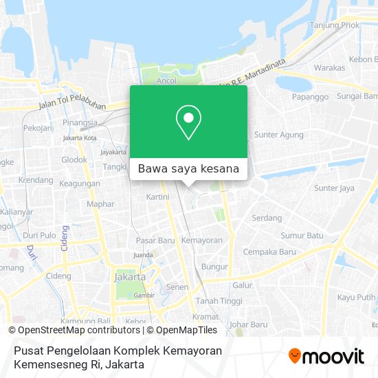 Peta Pusat Pengelolaan Komplek Kemayoran Kemensesneg Ri