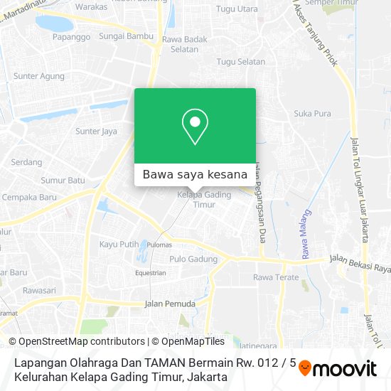 Peta Lapangan Olahraga Dan TAMAN Bermain Rw. 012 / 5 Kelurahan Kelapa Gading Timur