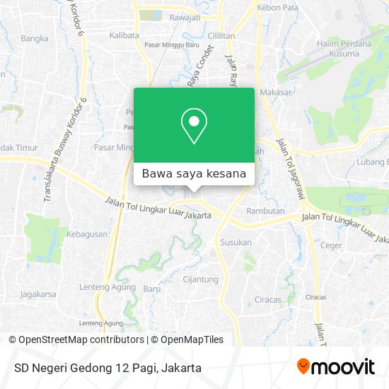 Peta SD Negeri Gedong 12 Pagi