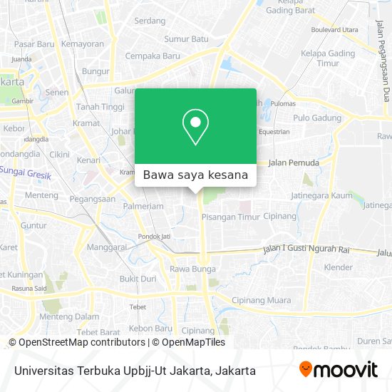 Peta Universitas Terbuka Upbjj-Ut Jakarta