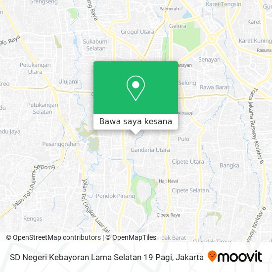 Peta SD Negeri Kebayoran Lama Selatan 19 Pagi