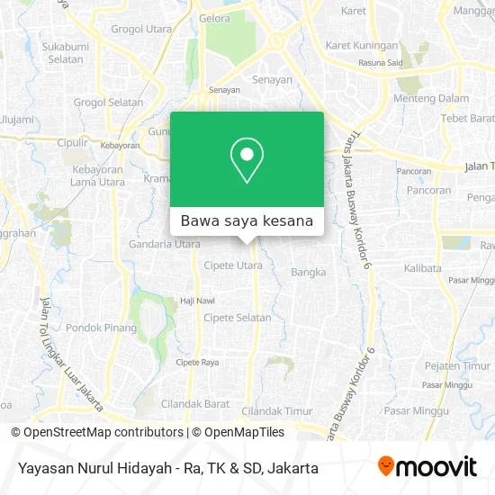 Peta Yayasan Nurul Hidayah - Ra, TK & SD