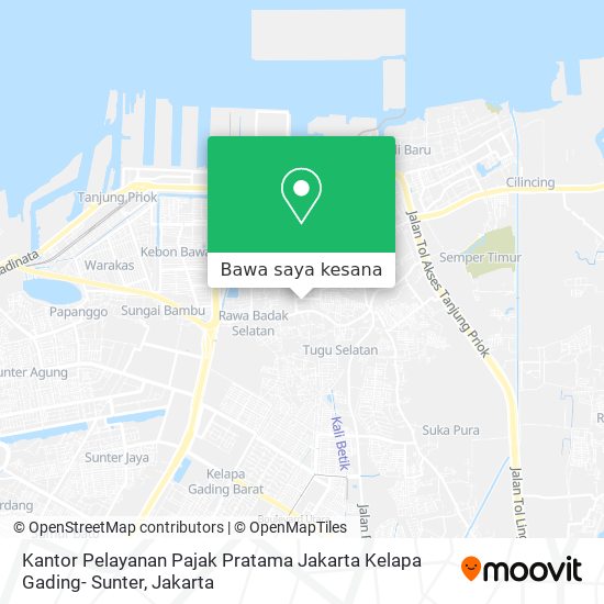 Peta Kantor Pelayanan Pajak Pratama Jakarta Kelapa Gading- Sunter