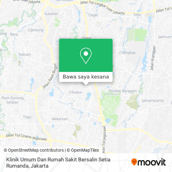 Peta Klinik Umum Dan Rumah Sakit Bersalin Setia Rumanda