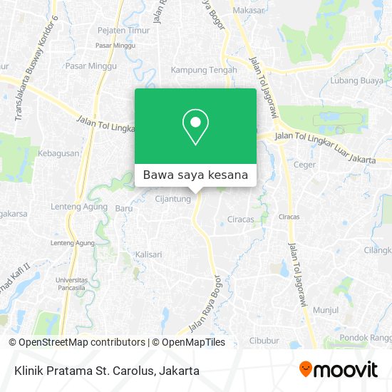 Peta Klinik Pratama St. Carolus
