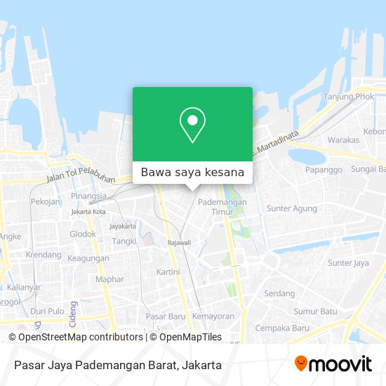Peta Pasar Jaya Pademangan Barat