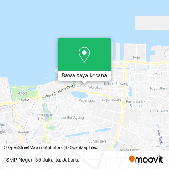 Peta SMP Negeri 55 Jakarta