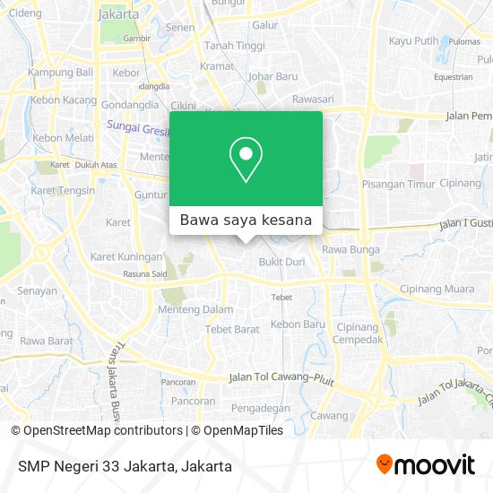 Peta SMP Negeri 33 Jakarta