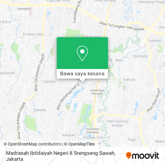Peta Madrasah Ibtidaiyah Negeri 8 Srengseng Sawah