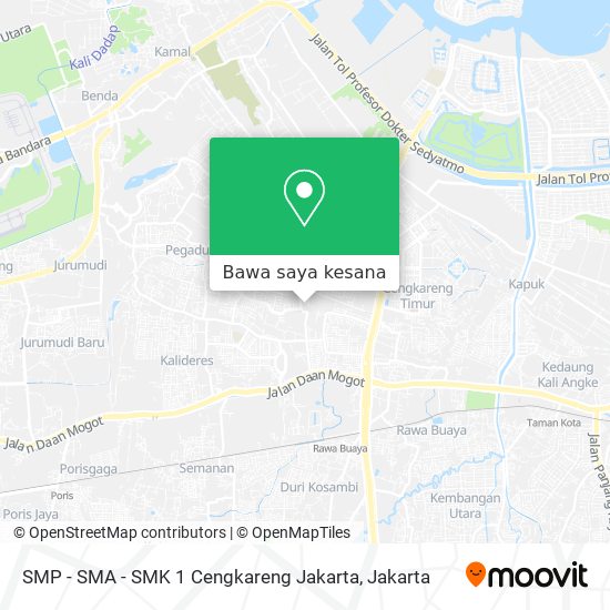 Peta SMP - SMA - SMK 1 Cengkareng Jakarta
