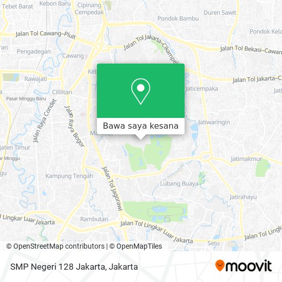 Peta SMP Negeri 128 Jakarta