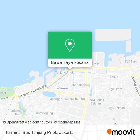 Peta Terminal Bus Tanjung Priok