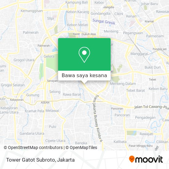 Peta Tower Gatot Subroto