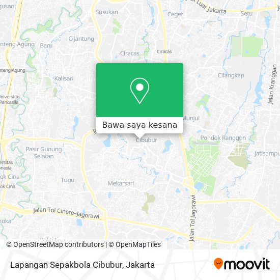 Peta Lapangan Sepakbola Cibubur