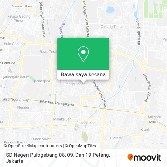 Peta SD Negeri Pulogebang 08, 09, Dan 19 Petang