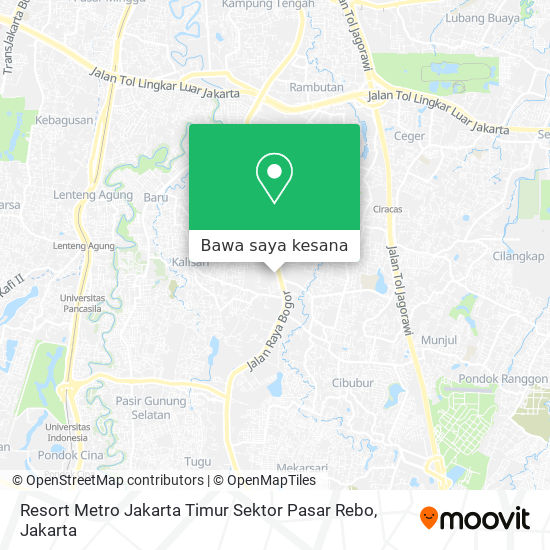 Peta Resort Metro Jakarta Timur Sektor Pasar Rebo