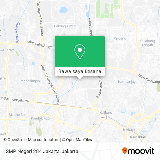 Peta SMP Negeri 284 Jakarta