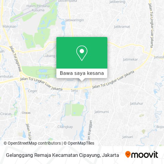 Peta Gelanggang Remaja Kecamatan Cipayung