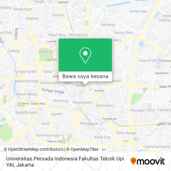 Peta Universitas Persada Indonesia Fakultas Teknik Upi YAI
