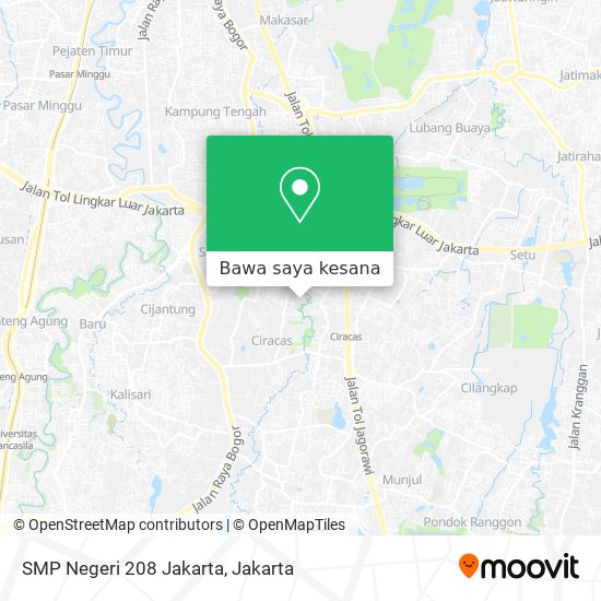 Peta SMP Negeri 208 Jakarta