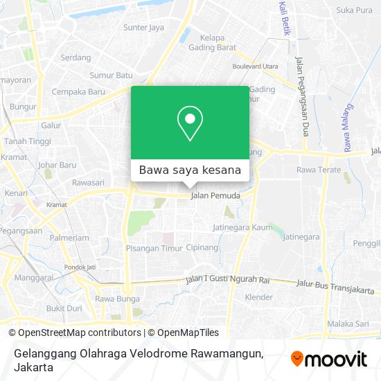 Peta Gelanggang Olahraga Velodrome Rawamangun