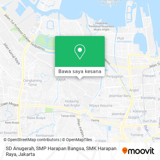 Peta SD Anugerah, SMP Harapan Bangsa, SMK Harapan Raya