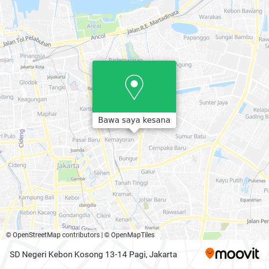 Peta SD Negeri Kebon Kosong 13-14 Pagi