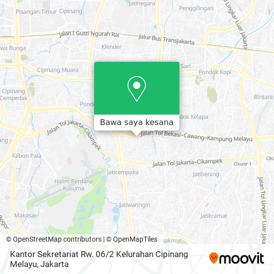 Peta Kantor Sekretariat Rw. 06 / 2 Kelurahan Cipinang Melayu