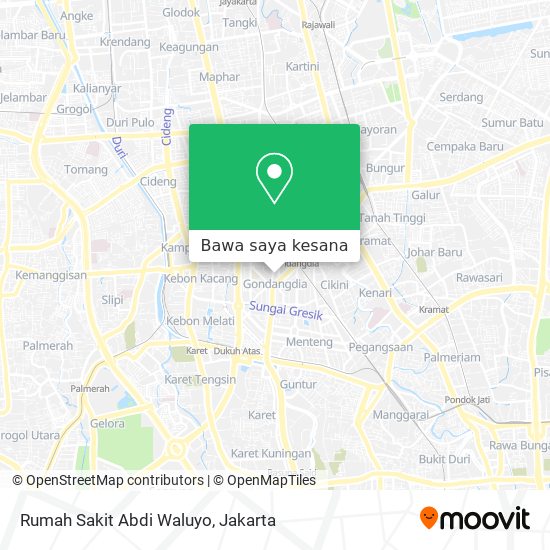 Peta Rumah Sakit Abdi Waluyo