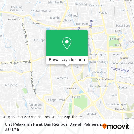 Peta Unit Pelayanan Pajak Dan Retribusi Daerah Palmerah