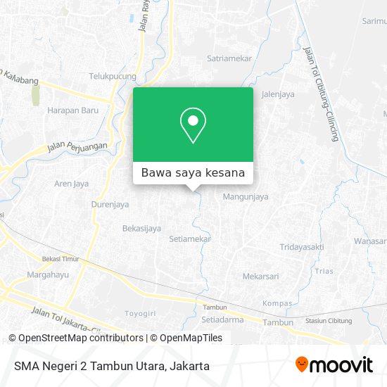 Peta SMA Negeri 2 Tambun Utara