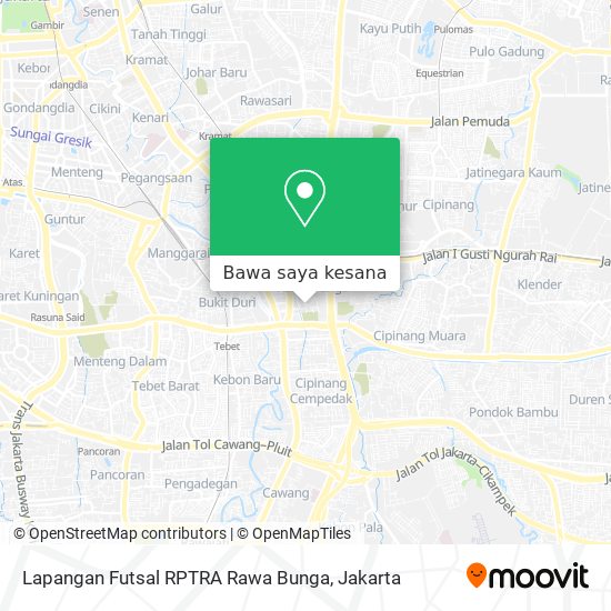 Peta Lapangan Futsal RPTRA Rawa Bunga