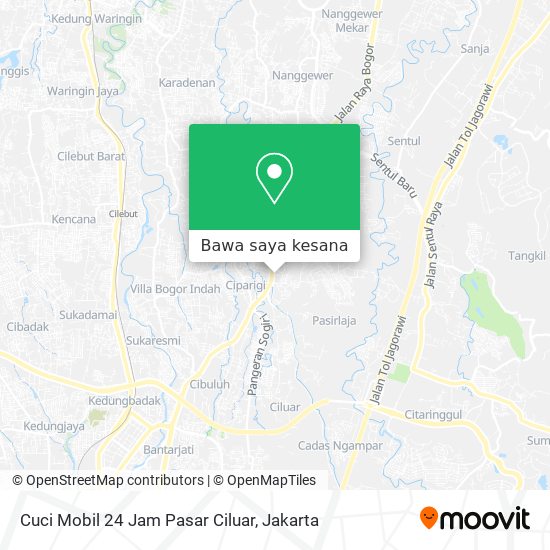 Peta Cuci Mobil 24 Jam Pasar Ciluar