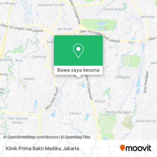 Peta Klinik Prima Bakti Medika