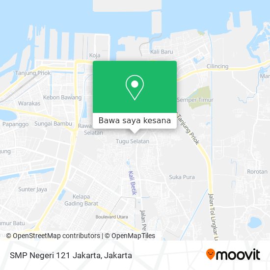 Peta SMP Negeri 121 Jakarta