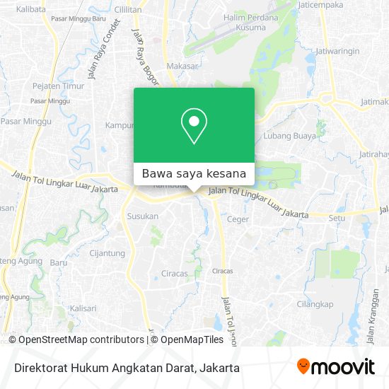 Peta Direktorat Hukum Angkatan Darat