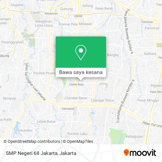 Peta SMP Negeri 68 Jakarta