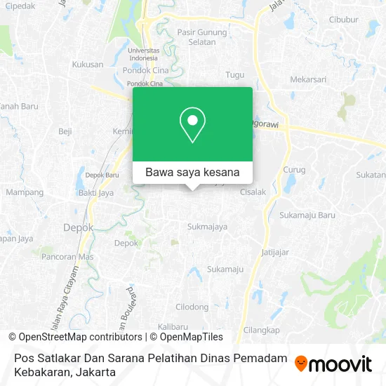 Peta Pos Satlakar Dan Sarana Pelatihan Dinas Pemadam Kebakaran