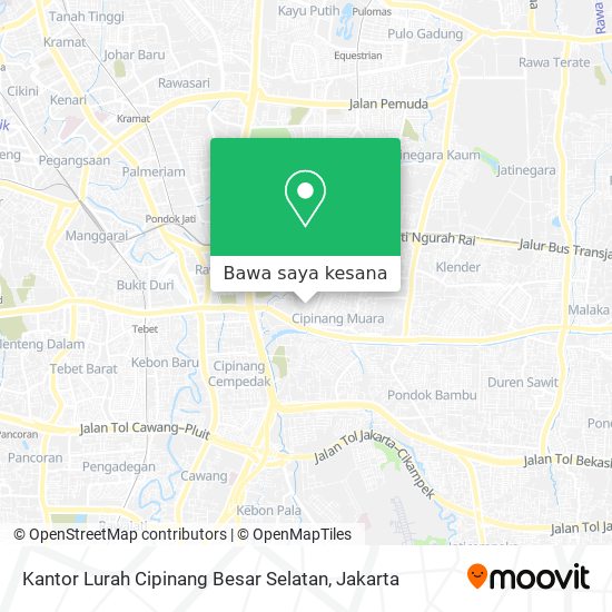 Peta Kantor Lurah Cipinang Besar Selatan